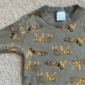 Hanna Andersson Olive Tiger Print Tee